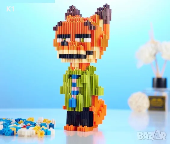 Конструктор фигурка Ник Уайлд 371 части, Nick Wilde Zootropolis Zootopia Зоотрополис Зоотопия