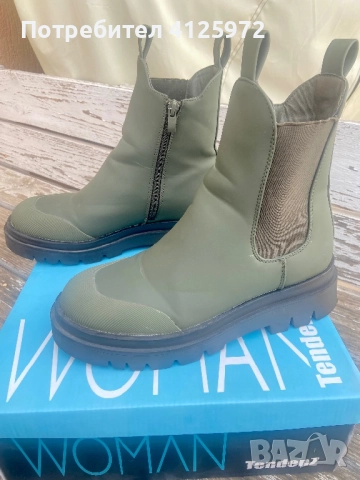 Дамски зелени боти Tendenz, 38 номер, снимка 2 - Дамски боти - 52048743
