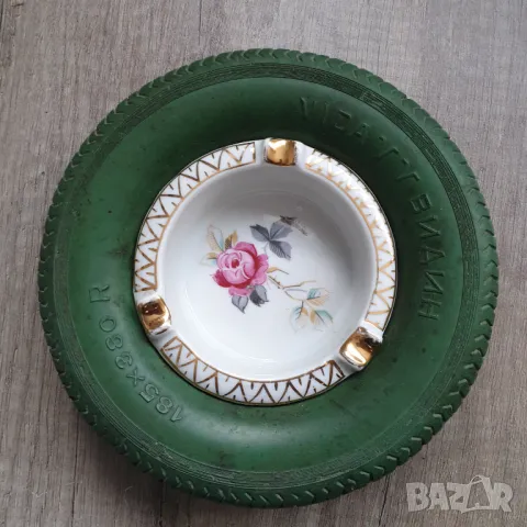 Стар порцеланов пепелник ВИДА ГУМИ - Фабрика Коста Йорданов