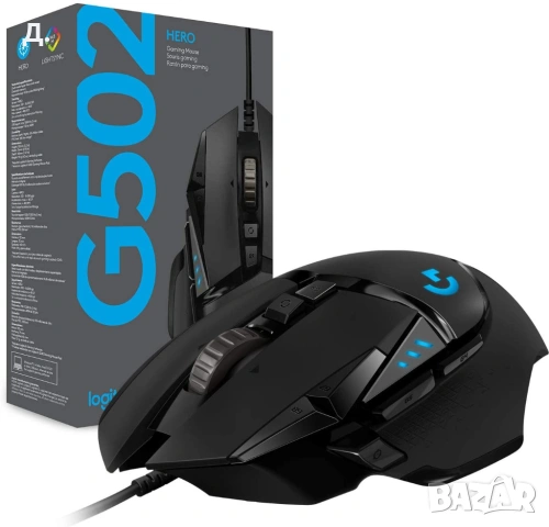 Геймърска жична мишка Logitech G502 Hero - чисто нова, снимка 2 - Клавиатури и мишки - 54065095