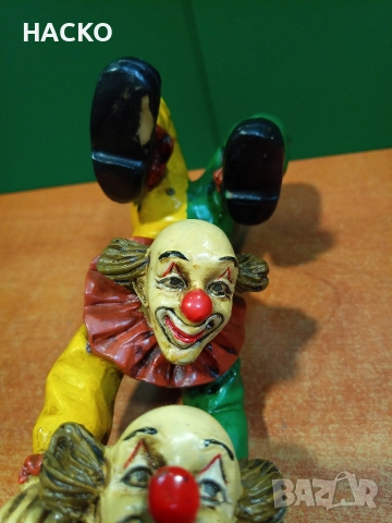 Стара Статуетка на Два Клоуна от Полиризин Valentino/Италия, снимка 4 - Статуетки - 52577268