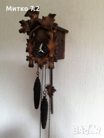 Стенен дървен  часовник с кукувичка, снимка 4 - Антикварни и старинни предмети - 30270708