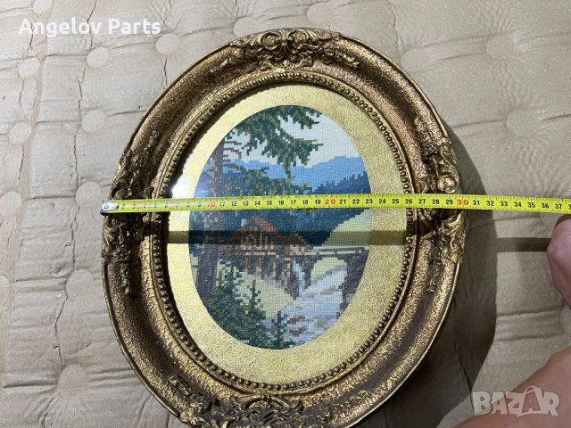 Гоблен с рамка (старо производство), снимка 7 - Гоблени - 42803639