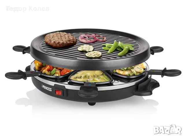 Електрическа скара Princess Grill 6 Raclette, снимка 3 - Скари - 48248884