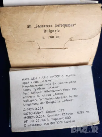 Видин фотографии (на малки диплянки) ч/б ( от 1950-те) и на Народен парк Витоша от 1973 г. цветни, снимка 2 - Други ценни предмети - 49939235