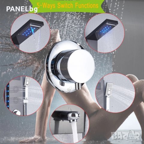 Хидромасажен душ панел Лангфос,инфо дисплей,лед осветление-БЕЗПЛАТНА ДОСТАВКА, снимка 14 - Душове - 35561346