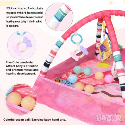 Бебешка активна гимнастика с мрежа и 18 топки, снимка 7 - Други - 38297728