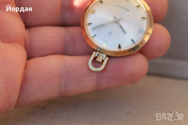 Швейцарски мъжки позлатен джобен часовник ''Zentaur'', снимка 8 - Мъжки - 48868704