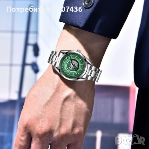 Tevise Earth Автоматичен Механичен часовник,неръждаема стомана,водоустойчив, снимка 16 - Мъжки - 52799732