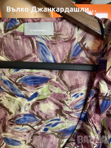 Копринена риза Stefanel ( тип прегърни ме), размер S/M, снимка 8 - Ризи - 53150969