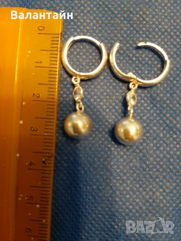 Сребърно колие и обеци топчета , снимка 6 - Бижутерийни комплекти - 29923285