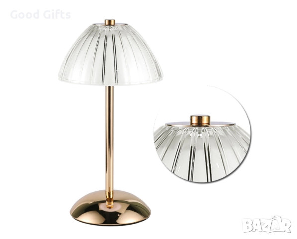 Безжична LED настолна лампа с 3 регулируеми цвята на светлината, снимка 3 - Лед осветление - 52236481