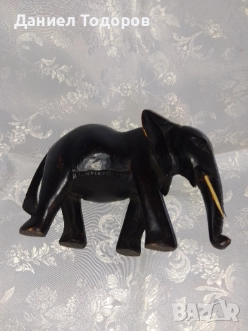 Масивна Дървена Фигура , Слон от Абанос., снимка 7 - Колекции - 52835033
