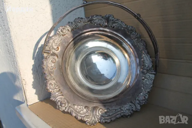 Посребрена масивна фруктиера, снимка 6 - Други - 47764621