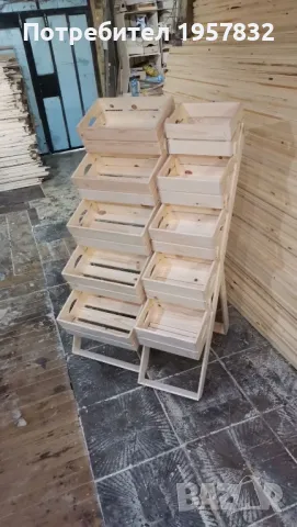 Дървени стелажи за плод и зеленчук, снимка 13 - Стелажи и щандове - 48841107