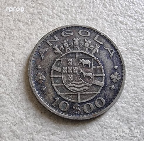 Монета. Ангола. 10 долара. 1969 година.