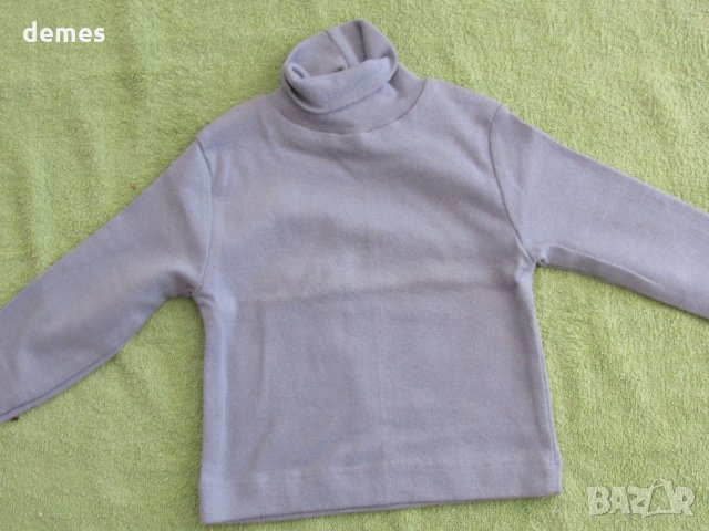  Сиво детско поло размер 80, ново, снимка 4 - Детски Блузи и туники - 30216094