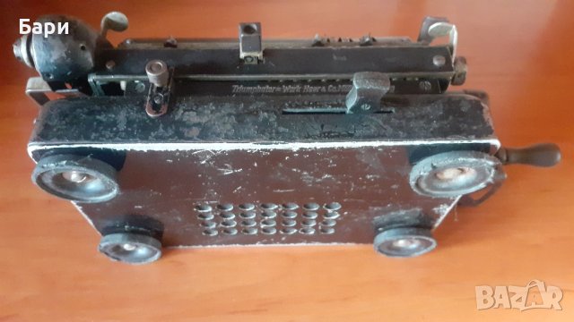 Стара немска изчислителна машина,калкулатор в стил арт декоTRIUMPHATOR, снимка 10 - Колекции - 42647807