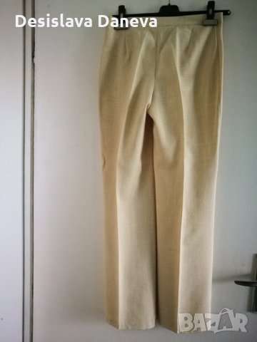 Дамски бежов костюм, панталон и сако, Смег, размер 42, снимка 2 - Костюми - 29201710