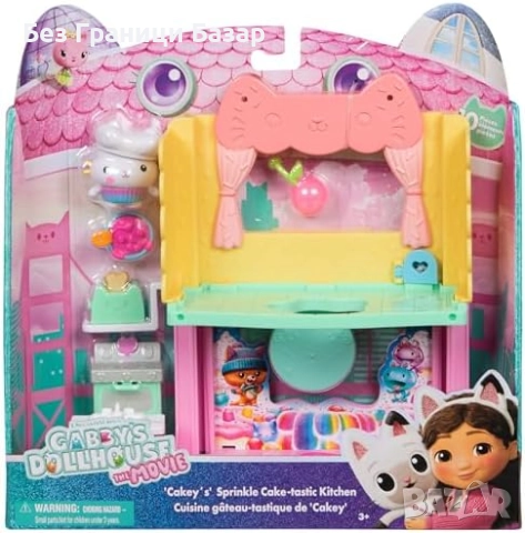 Нова Gabby's Dollhouse Кухня Кейки + Фигурка и Аксесоари за Деца играчка, снимка 6 - Кукли - 51493697