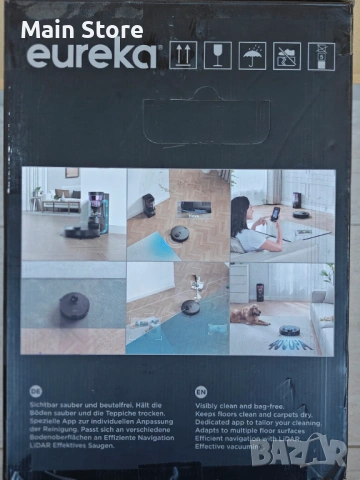 НОВА Eureka E10S прахосмукачка робот със самопочистваща се станция, снимка 4 - Прахосмукачки - 54322161