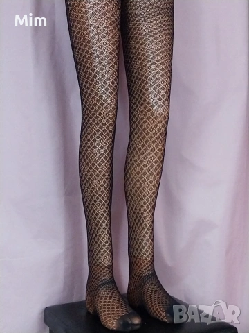 Черен чорапогащник мрежа на фигури , снимка 8 - Бельо - 53346326