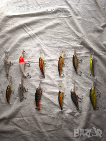 Комплект 12 бр. воблери – 5x Bassdream, 4x Rapala, 2x Salmo, Cordell