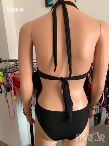 Нов черен бански в размер S, снимка 6 - Бански костюми - 40391392