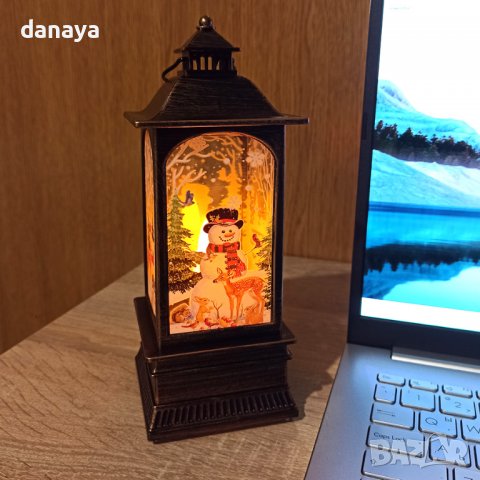 3188 Светещ коледен фенер с USB, 20 см, снимка 7 - Декорация за дома - 38454763