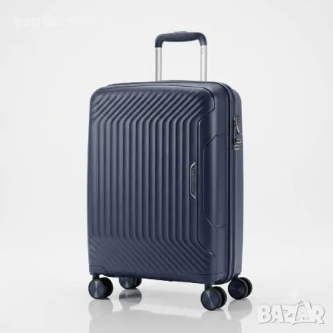 Куфар за ръчен багаж 55x40x23 PP 88001 – твърд куфар с 4 колела и TSA заключване, снимка 4 - Куфари - 56200110