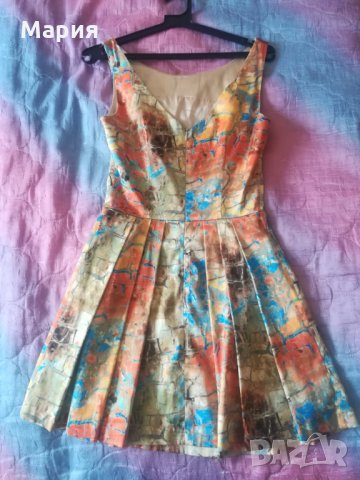 Къса рокля Junona в пъстри цветове, снимка 1 - Рокли - 30357787