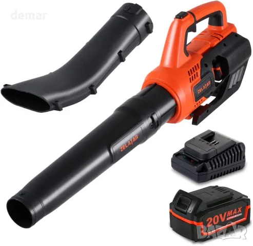 Безжичен вентилатор за листа ZELATAN 4,0 Ah, 130 MPH, 2 скорости