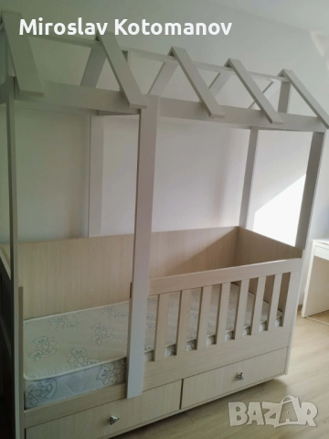 Детско легло Монтесори Къщичка, снимка 4 - Мебели за детската стая - 52871672