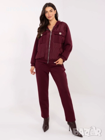 Дамски ежедневен комплект от две части с брошки, 5цвята , снимка 6 - Комплекти - 52860330