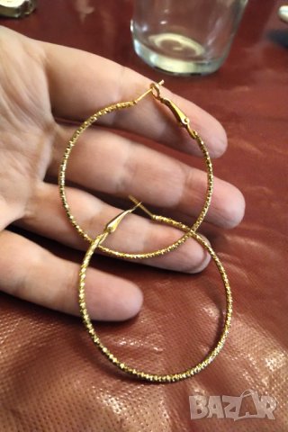 намалени Сребърни позлатени обеци 