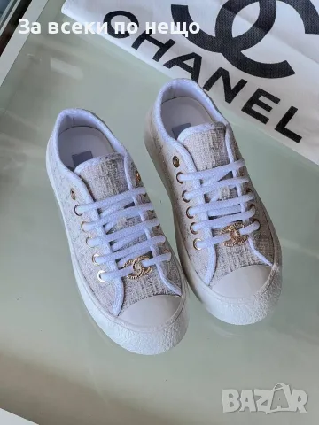Chanel Дамски Маратонки👟Дамски Спортни Обувки Шанел👟Кецове - 2 Цвята Код SEM-271, снимка 4 - Маратонки - 55779037