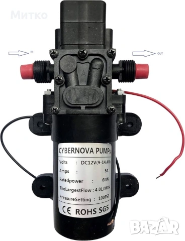 CYBERNOVA DC12V 100 PSI 4.0L / m Помпа (вграден пресостат) Високо налягане Вода под високо налягане 