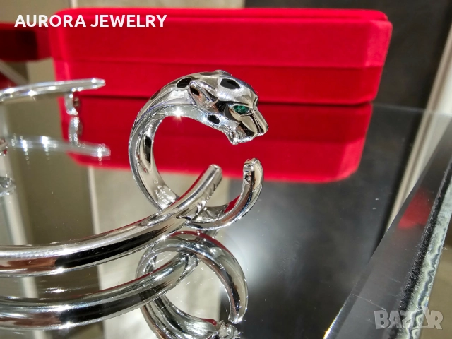 CARTIER Panthere de Cartier Silver Black Дамски Пръстен