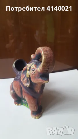Керамичен слон, снимка 3 - Статуетки - 48663356