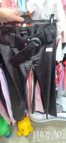 Продавам черен дамски сатенен панталон., снимка 10 - Панталони - 50376046