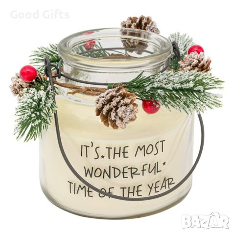 Голяма Аранжирана Коледна свещ, 1020гр, снимка 3 - Декорация за дома - 42860975