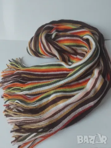 Топъл зимен шал - високоачествени естествени материи вълна и акрил