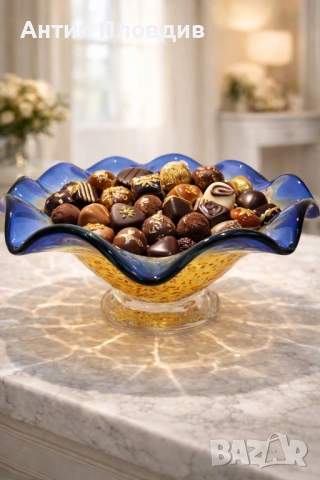 Фруктиера от художествено стъкло