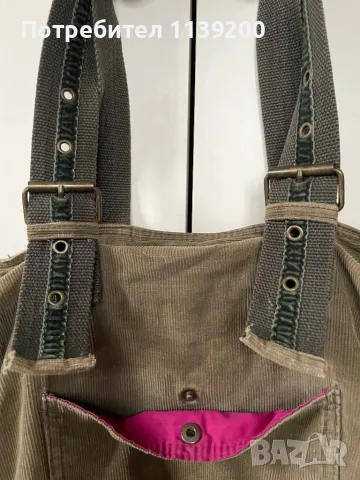 Дамска френска джинсова хипи чанта каки Etam, снимка 4 - Чанти - 48160963