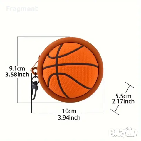 Баскетболна топка чанта/портмоне Шикозна Силиконова, снимка 4 - Портфейли, портмонета - 49091036