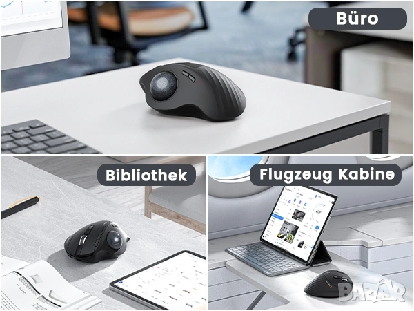 ProtoArc EM01: Ергономична Тракбол Мишка с Регулируем Наклон, снимка 9 - Клавиатури и мишки - 53255844