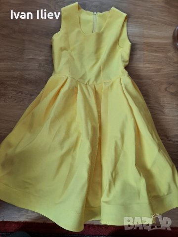детска жълта лятна рокля