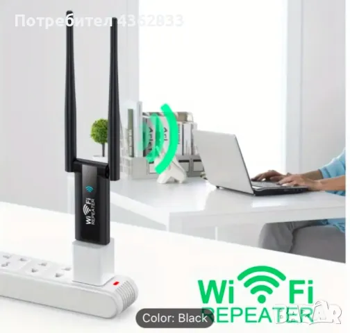Wi-fi усилвател 300mbps, снимка 2 - Мрежови адаптери - 48878954