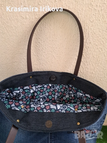 Дамска дънкова чанта, снимка 3 - Чанти - 52648889