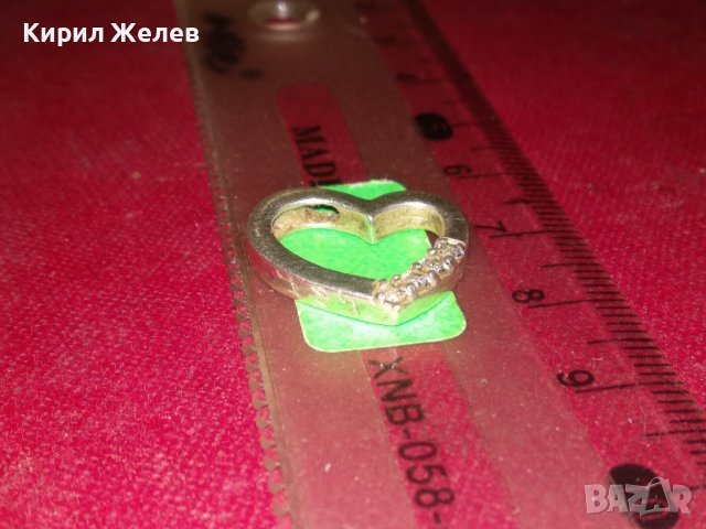 НЕЖЕН СЪРЦЕВИДЕН СРЕБЪРЕН СКЪПОЦЕНЕН МЕДАЛЬОН с БЯЛА ПОЗЛАТА и ЦИРКОНИ 35446, снимка 7 - Колиета, медальони, синджири - 39270618